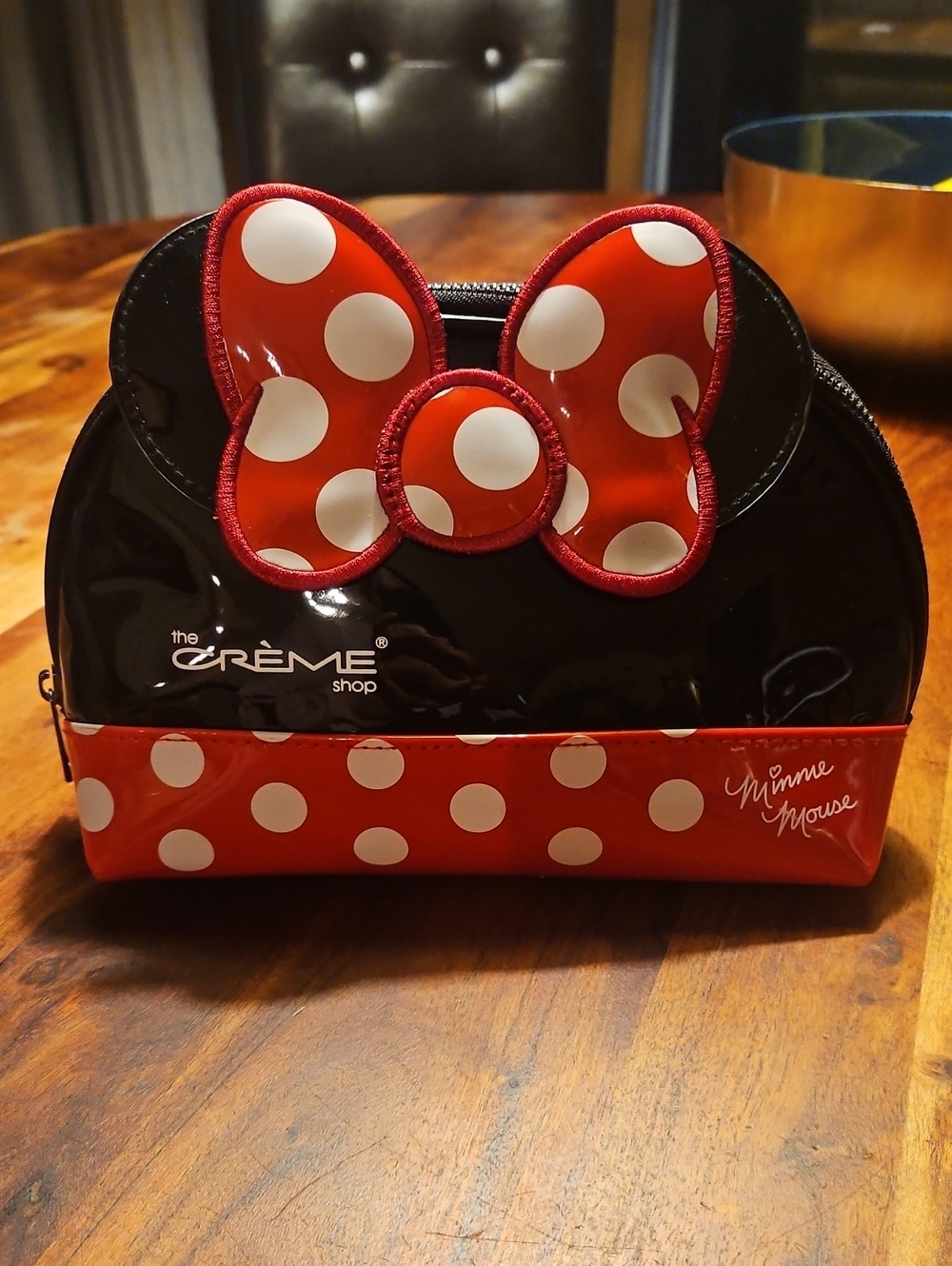 The Crème Shop Minnie Mouse Patent Leather Cosmetic Pouch